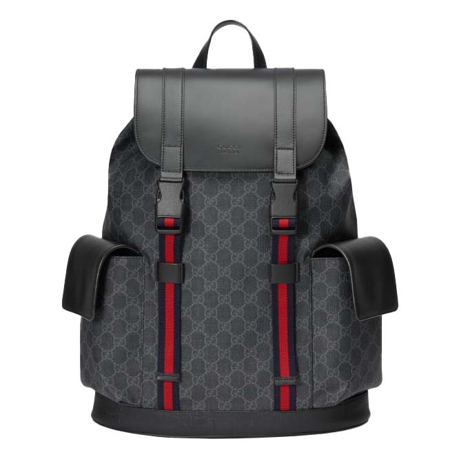 GUCCI GG BLACK BACKPACK 495563 (42*34*16cm) GUCCI GG BLACK BACKPACK 495563 (42*34*16cm)